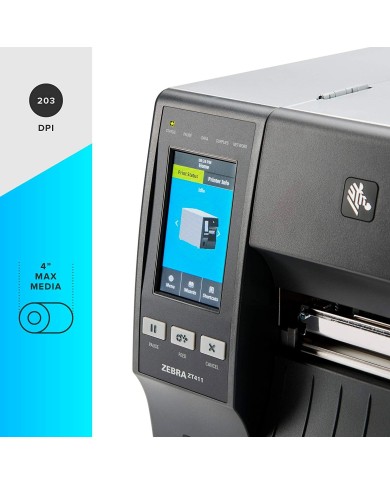 IMPRESORA DE ETIQUETAS ZEBRA PRINTER ZT411, 203 DPI,US CORD,SERIAL,USB (ZT41142-T010000Z)