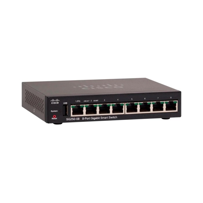 SWITCH SMART CISCO SG250-08 8 PORT GIGABIT (SG250-08-K9-NA)