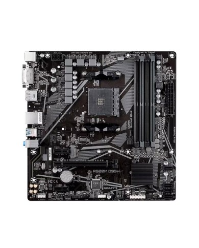 Placa Madre Gigabyte A520M DS3H AM4 Ryzen DDR4, HDMI, DVI-D, PCI-e 3.0, M.2, USB 3.2 Micro-ATX (A520M-DS3H)