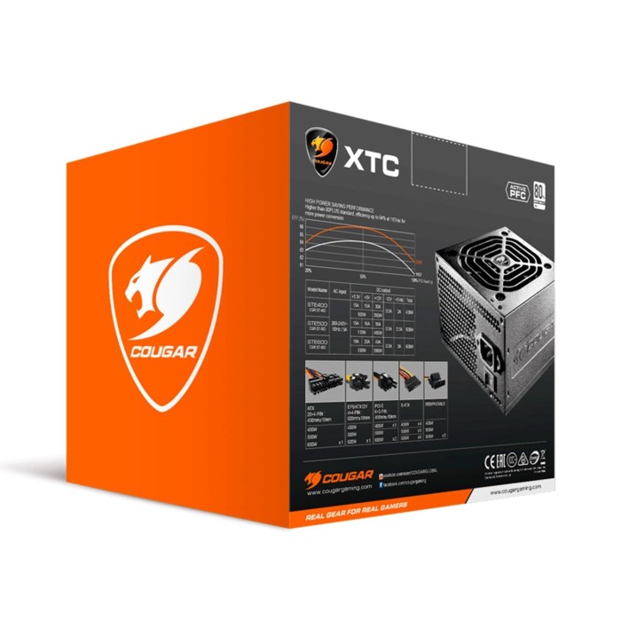 Fuente de poder Cougar XTC600 watt 12V