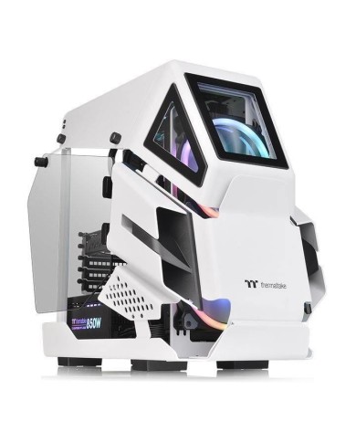 Gabinete Gamer Thermaltake AH T200, Micro-Case, Micro-ATX, Mini-ITX, Vidrio templado, Color blanco