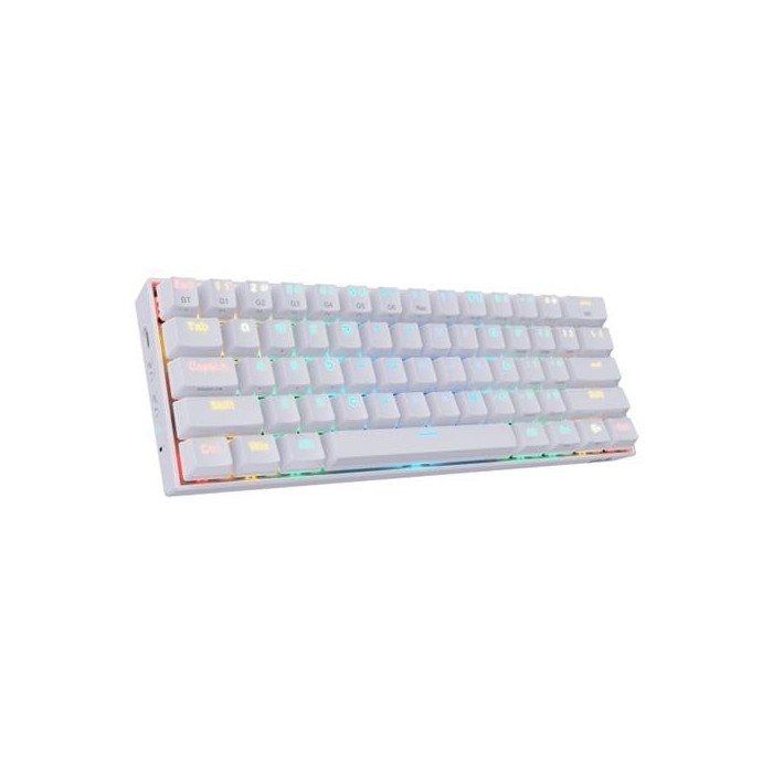 Teclado mecánico Redragon Draconic Blanco RGB Inalámbrico 60%  (Bluetooth 5.0 + USB-C) (29REDDRAWH)