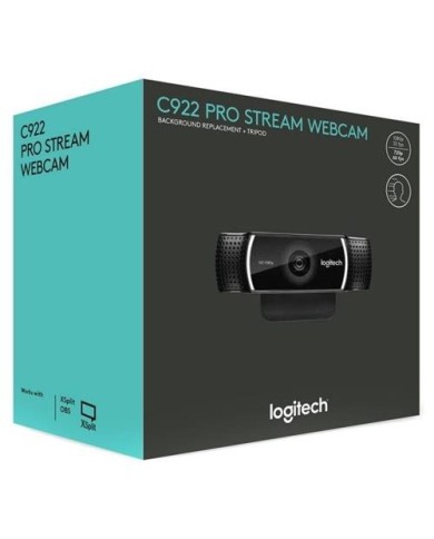 Webcam Logitech C922 Pro Stream 1080P HD - Incluye Trípode (960-001087)