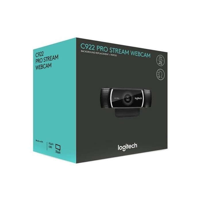 Webcam Logitech C922 Pro Stream 1080P HD - Incluye Trípode (960-001087)