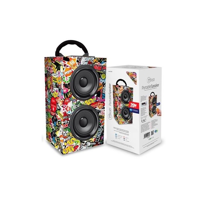 Parlante MLAB Desing Stickers Multimedia BT/USB/FM/AUX (6986)
