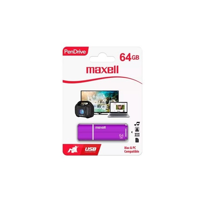 Pendrive Maxell 64GB Morado Usb 2.0 (348373)