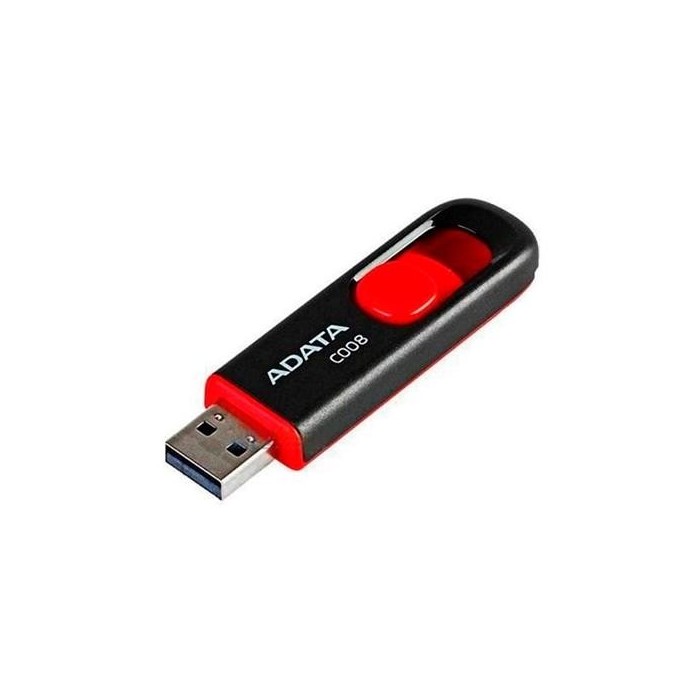 Pendrive Adata 16GB USB 2.0 Negro/Rojo C008 (AC008-16GB-RKD)