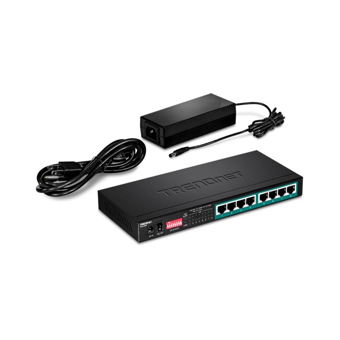 Switch Trendnet  largo alcance 8xGE PoE+(65W) 200mts (TPE-LG80)