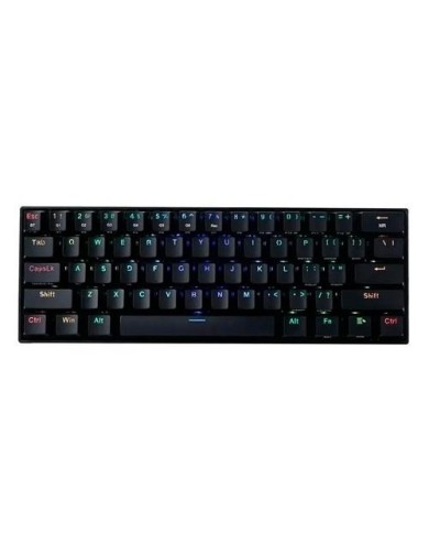 Teclado mecánico Redragon Draconic Negro RGB Inalámbrico 60% Inglés (Bluetooth 5.0 + USB-C) (29REDDRABK)