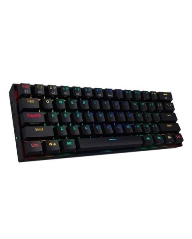 Teclado mecánico Redragon Draconic Negro RGB Inalámbrico 60% Inglés (Bluetooth 5.0 + USB-C) (29REDDRABK)