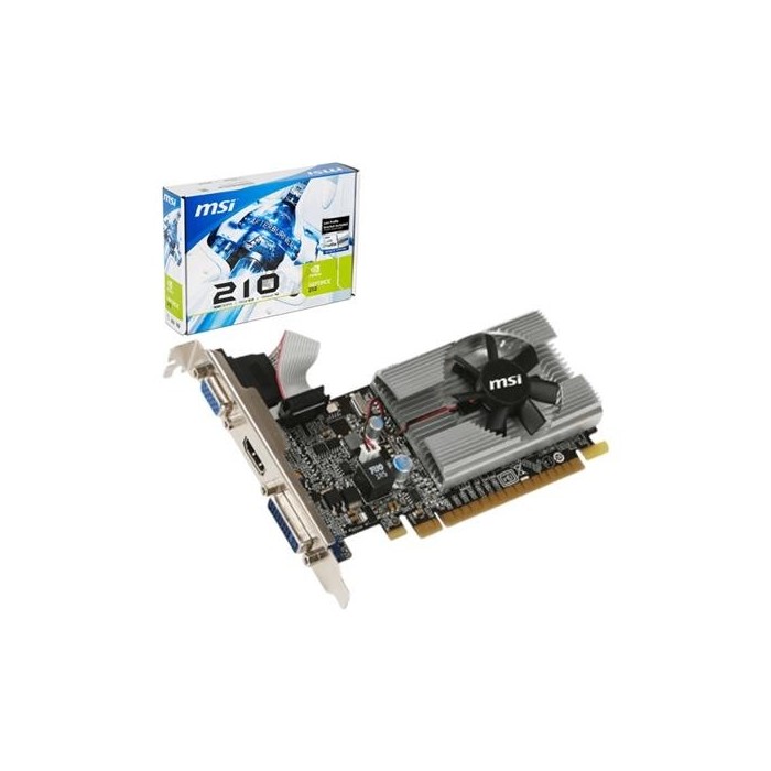 Tarjeta de Video MSI GeForce N210-MD1G/D3 1GB DDR3 (N210-MD1G/D3)