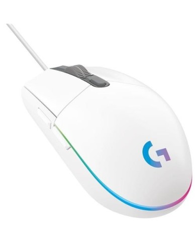Mouse gamer Logitech G203 Blanco 8000 DPI 6 Botones (910-005794)