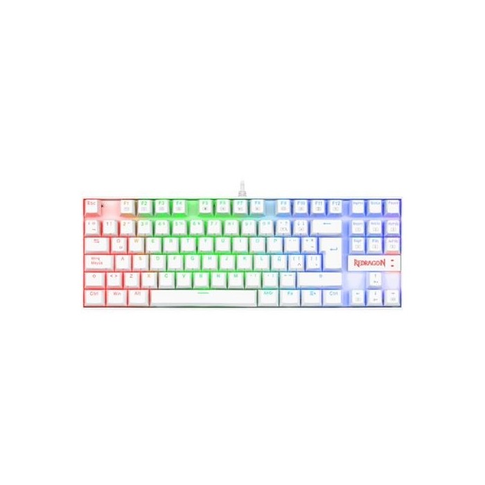 Teclado mecánico Redragon Kumara Blanco RGB K552RGB – Switches Outemu Blue (29REDK552W)