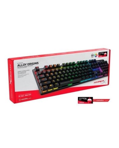 Teclado mecánico HyperX Alloy Origins RGB -Switch Red Español (HX-KB6RDX-LA)