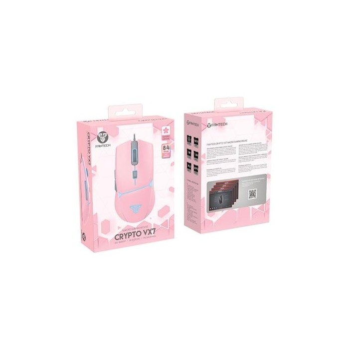 Mouse gamer Fantech Crypto VX7 8.000 DPI Sakura Edition (VX7-SKE)