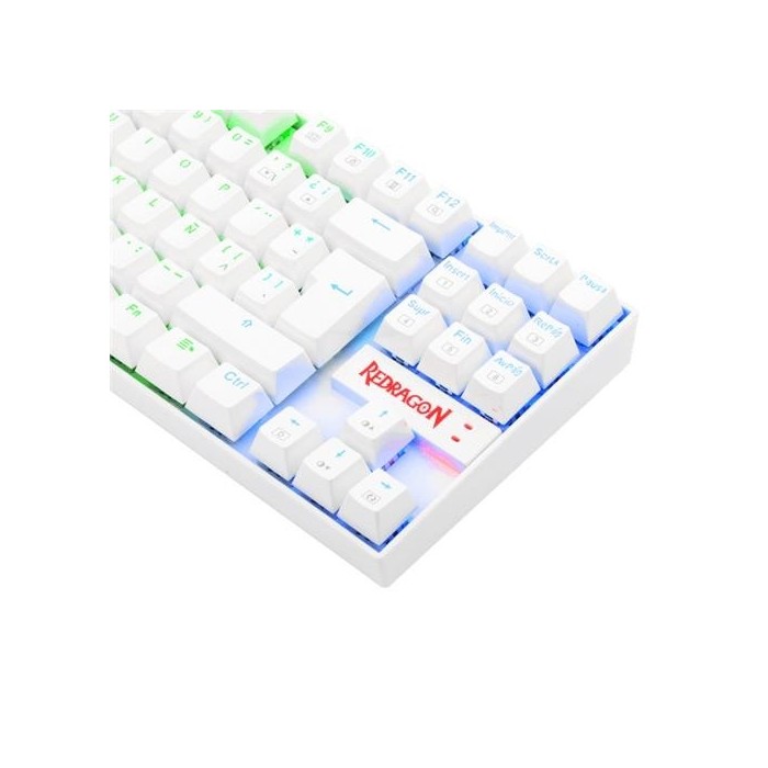 Teclado mecánico Redragon Kumara Blanco RGB K552RGB – Switches Outemu Blue (29REDK552W)