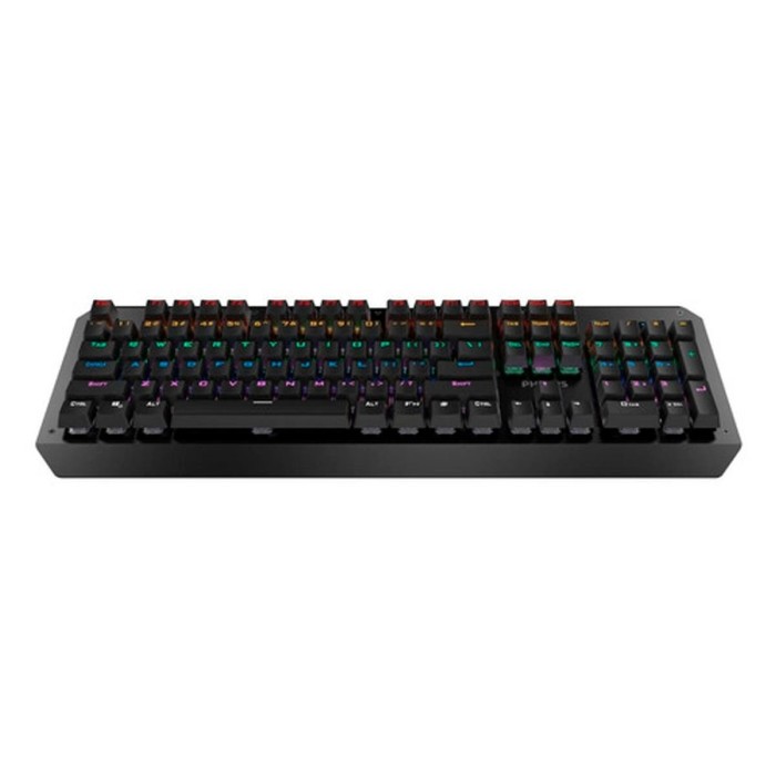Teclado Mecánico Philips Spk8413 Rainbow Español Negro Switch Cyan