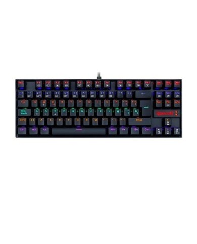 Teclado mecánico Redragon Kumara Negro Rainbow K552 Outemu Red + 105 Teclas de reemplazo Scarab A130 Rosa