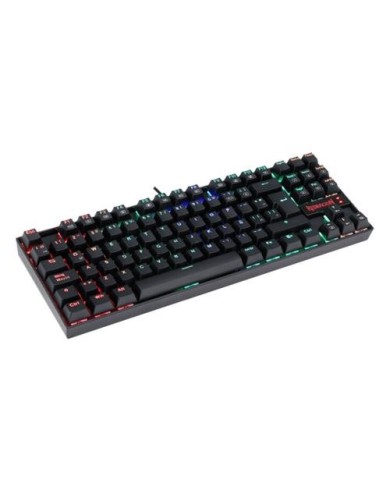 Teclado mecánico Redragon Kumara Negro RGB K552 Outemu Blue + 105 Teclas de reemplazo Scarab A130 Blancas
