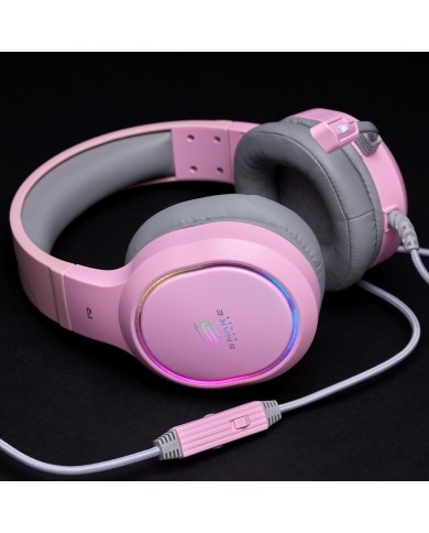 Kit Snake Gamer Najash Pinkker Audífono Nj340 + Soporte NJ395 + Parlante NJ320