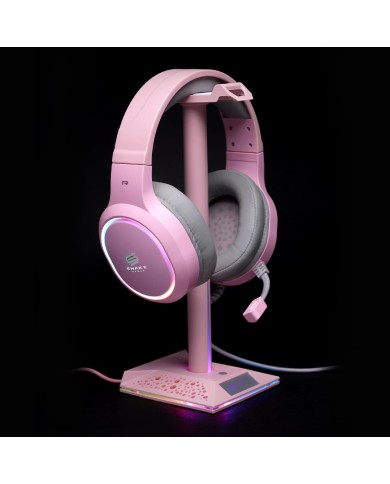 Kit Snake Gamer Najash Pinkker Audífono Nj340 + Soporte NJ395