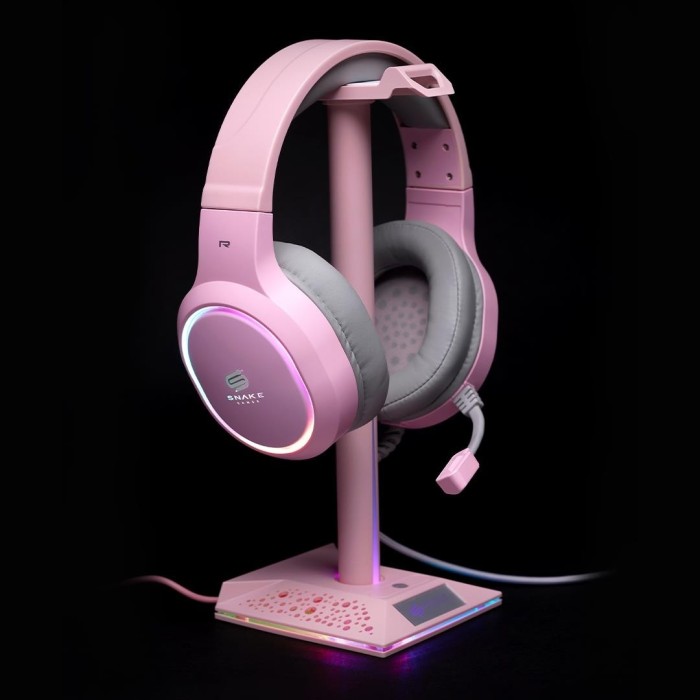Kit Snake Gamer Najash Pinkker Audífono Nj340 + Soporte NJ395