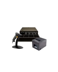 Kit Punto de Venta One T2-7000/Impresora R200 USB, Ethernet/Gaveta de dinero 8M-5B/Lector One 6600 Láser 1D USB