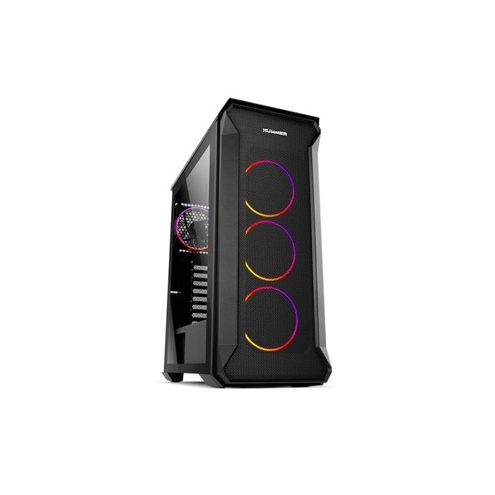 Gabinete gamer Nox Hummer Quantum ARGB - Vidrio templado ATX, Micro ATX e ITX (115NX00007)