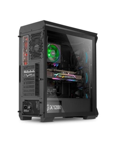 Gabinete gamer Nox Hummer Quantum ARGB - Vidrio templado ATX, Micro ATX e ITX (115NX00007)