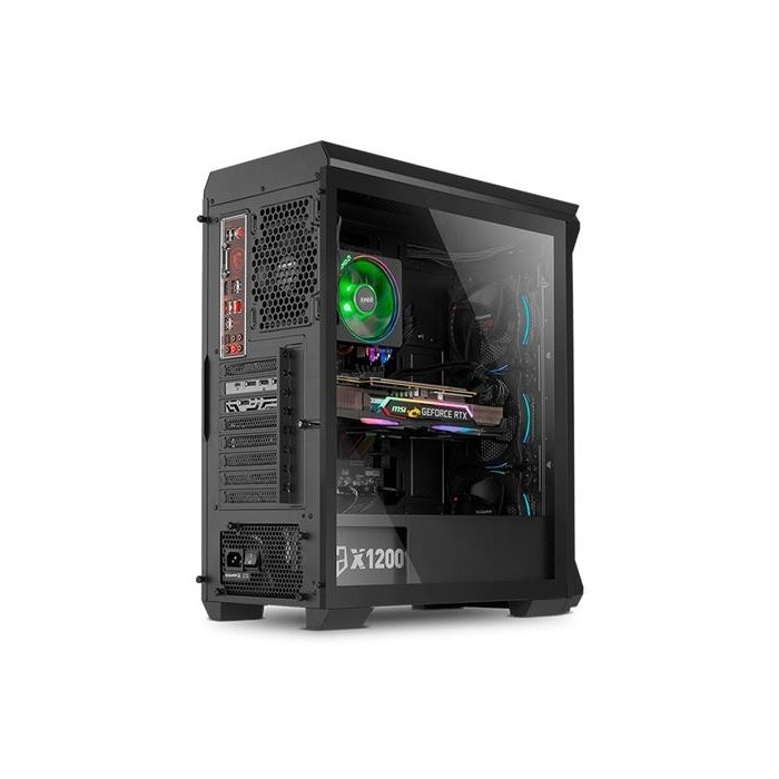 Gabinete gamer Nox Hummer Quantum ARGB - Vidrio templado ATX, Micro ATX e ITX (115NX00007)