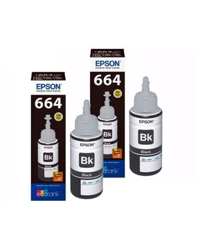 Pack de 2 Tintas Epson T664 Negro Originales (T664120X2)