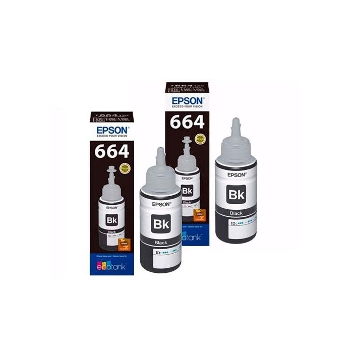 Pack de 2 Tintas Epson T664 Negro Originales (T664120X2)