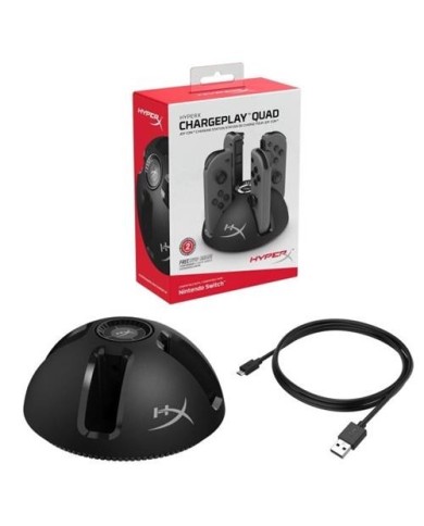 Cargador HyperX ChargePlay Quad Nintendo Switch 4 puertos de carga Joy-Con (HX-CPQD-U)