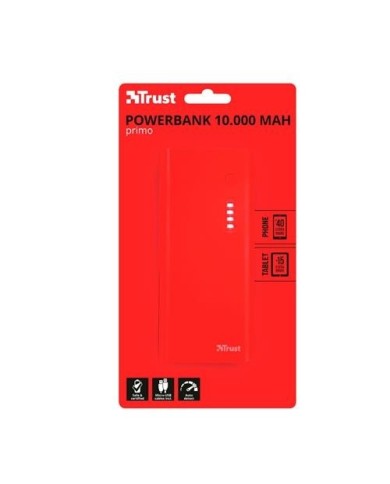 Cargador portatil Trust Urban Primo 10.000 mAh Rojo (22752)