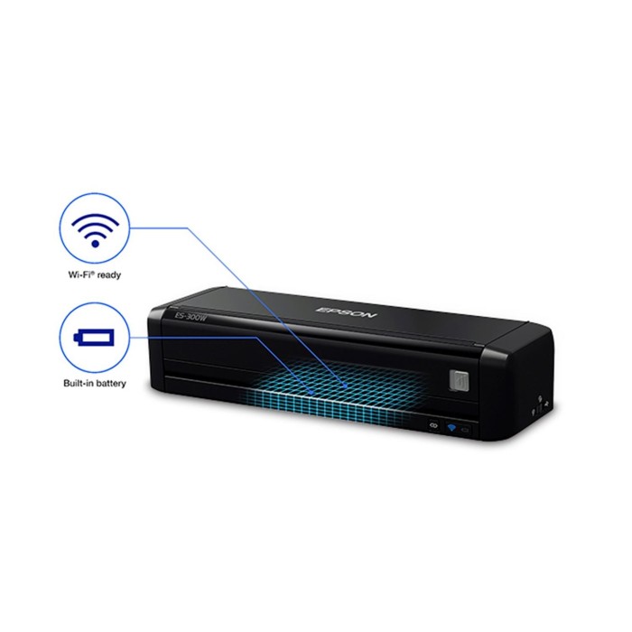 Escáner Epson WF ES-300W Portatil 600 x 600 DPI, ADF (B11B242201)