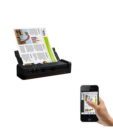 Escáner Epson WF ES-300W Portatil 600 x 600 DPI, ADF (B11B242201)