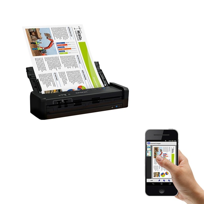 Escáner Epson WF ES-300W Portatil 600 x 600 DPI, ADF (B11B242201)