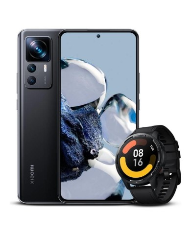 Smartphone Xiaomi 12T Pro Android, 8GB Ram, 256GB, Negro +  Watch S1 Active