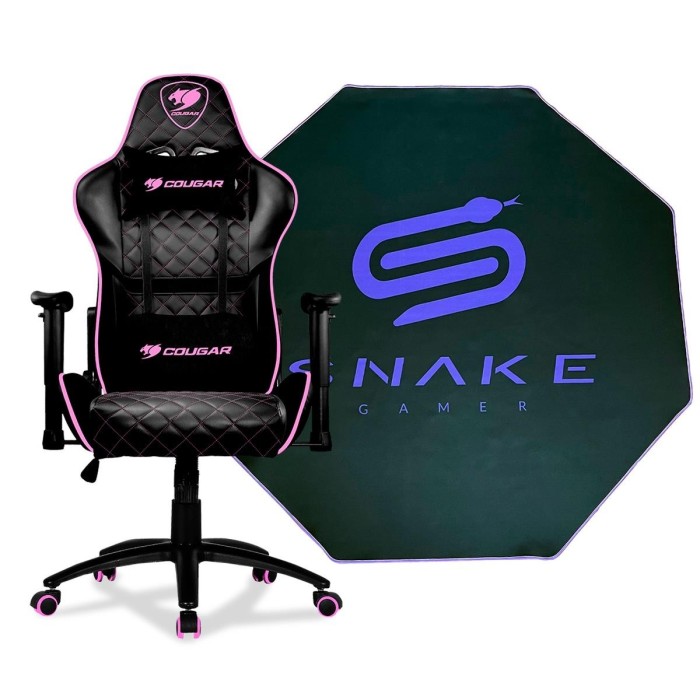 Silla gamer Cougar Armor One Eva + Alfombra Snake Gamer 120x120 cm
