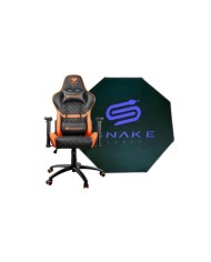 Silla gamer Cougar Armor Black + Alfombra Snake Gamer 120x120 cm