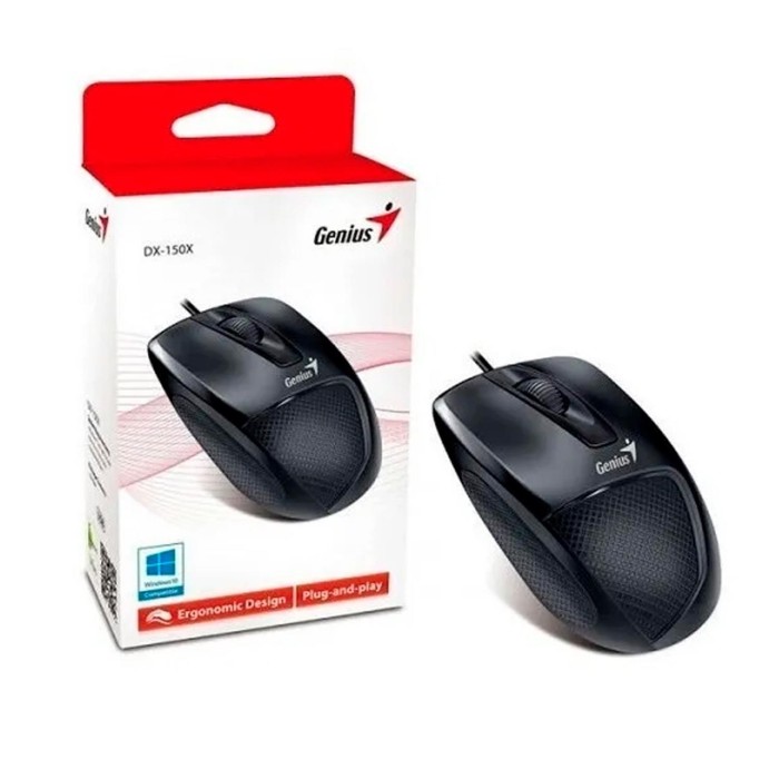 Mouse Óptico Genius DX-150X 1000 DPI Ergonómico (31010231100)
