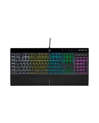 Teclado Gamer Corsair K55 Pro RGB USB  6 Teclas Macro Negro