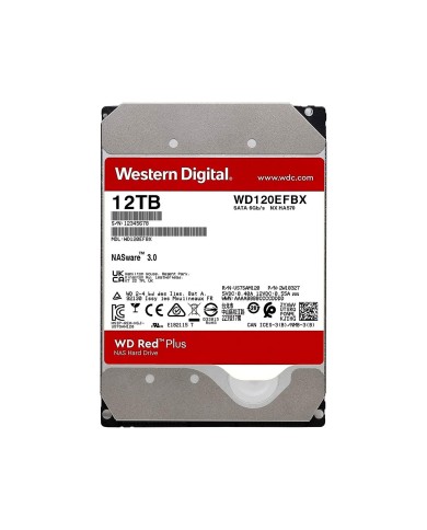 Disco Duro WD Red Plus 12TB 256mb 7200rpm (WD120EFBX)