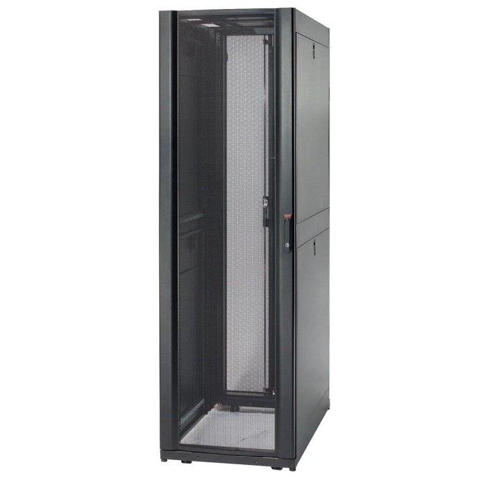 Gabinete para servidores NetShelter SX de APC 42 U, 600 mm x 1070 mm, con paneles laterales, negro