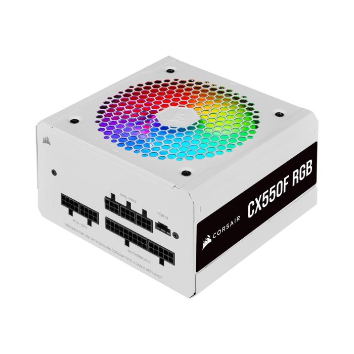 Fuente de Poder Corsair CX550F RGB Full Modular 80Plus Bronze