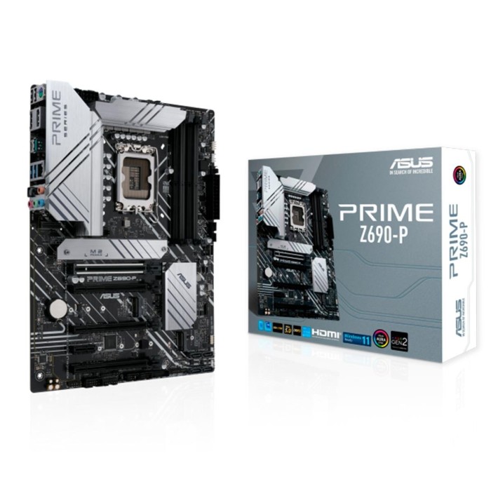 Placa Madre ASUS PRIME Z690-P (LGA1700, DDR5 4800/6000MHz, M.2 x3, RGB, ATX)