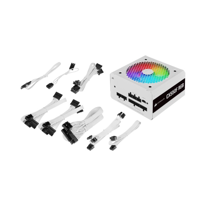 Fuente de Poder Corsair CX550F RGB Full Modular 80Plus Bronze