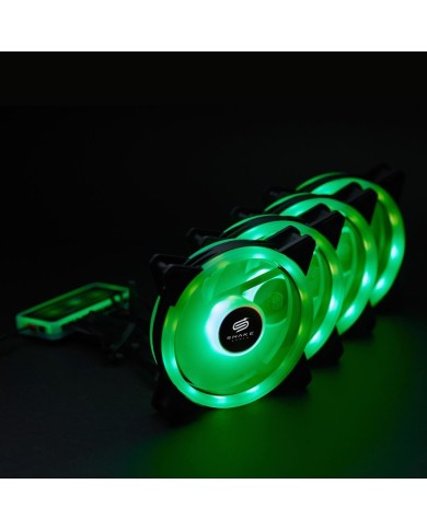 Pack De 4 Ventiladores RGB Snake Gamer Vipera One SN1200 6 pines con controlador