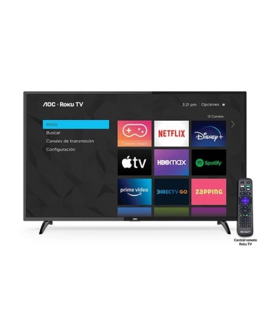 Smart TV AOC 32S5195, LED 32" HD, Sistema Operativo Roku TV