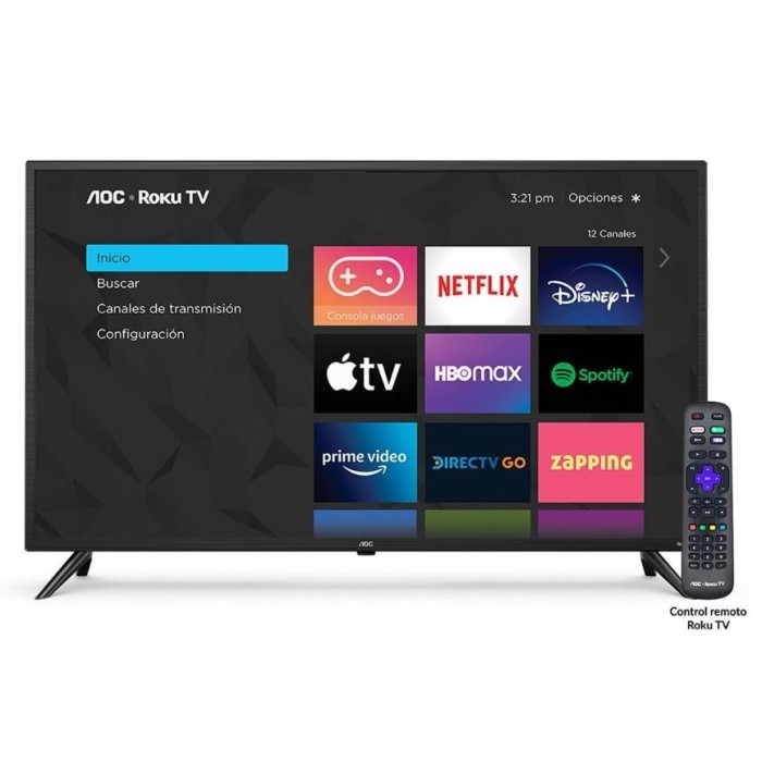 Smart TV AOC 43S5195, LED 43" FHD, Sistema Operativo Roku TV